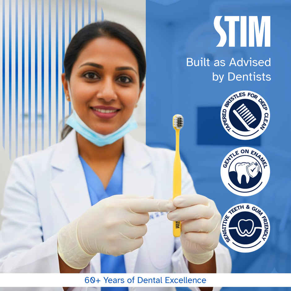 STIM Plus Toothbrush 4500 plus Ultra-Soft Bristles Tapered Tips for Sensitive Teeth