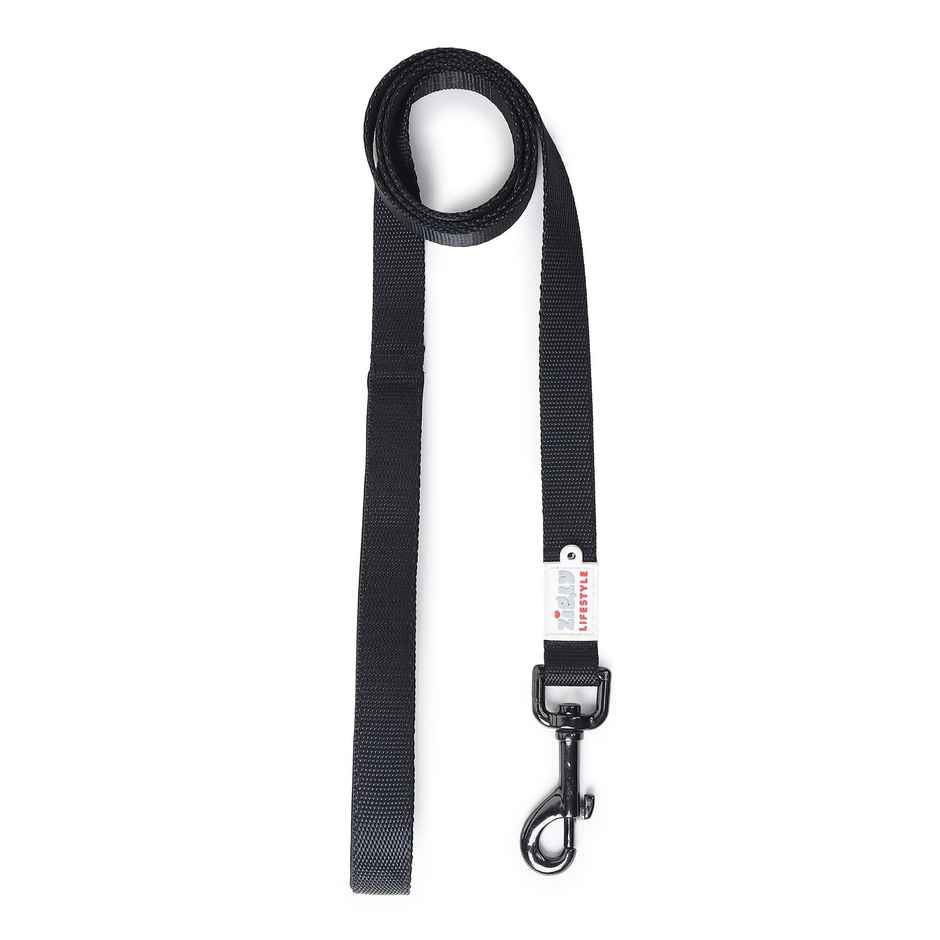 Zigly Padded Dog Leash | Suitable for Puppy & Adult Dogs | All Breeds | Black - M