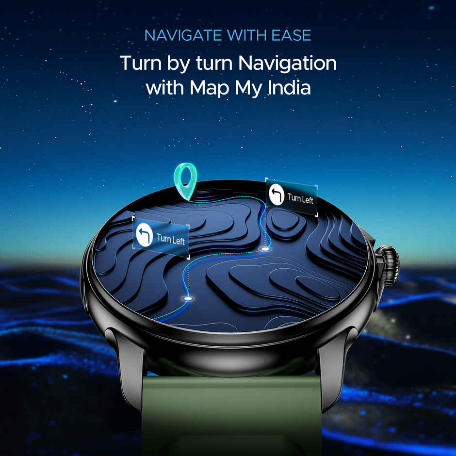 boAt Lunar Oasis Smartwatch | 1.43" AMOLED Display | BT Calling - Olive Green