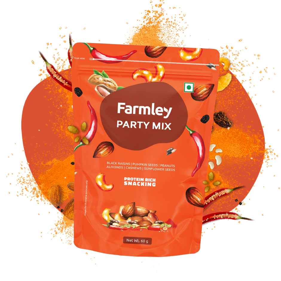 Farmley Party Mix Snacks Mix Dry Fruits - Almonds, Cashew, Peanuts, Sunflower Seeds & More Combo  