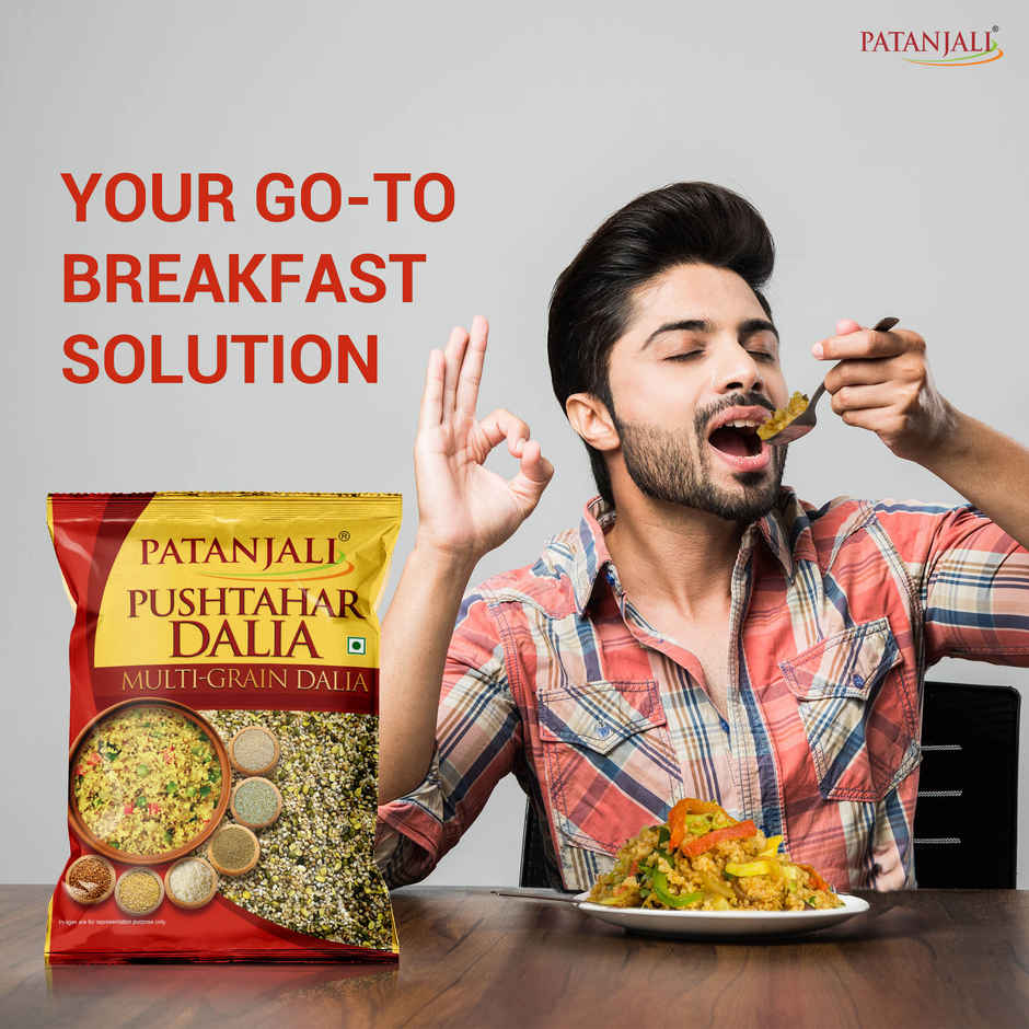 Patanjali Pushtahar Dalia- Broken Wheat, High Protein High Fibre, Diabetic Friendly