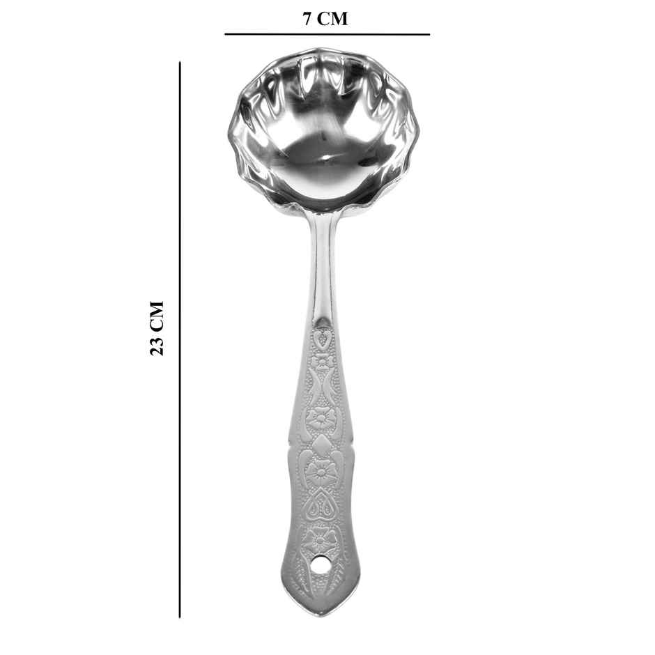 Stainless Steel Serving Spoon - 1 Ladle (Karchi Or Daal Spoon) (11 Inch)