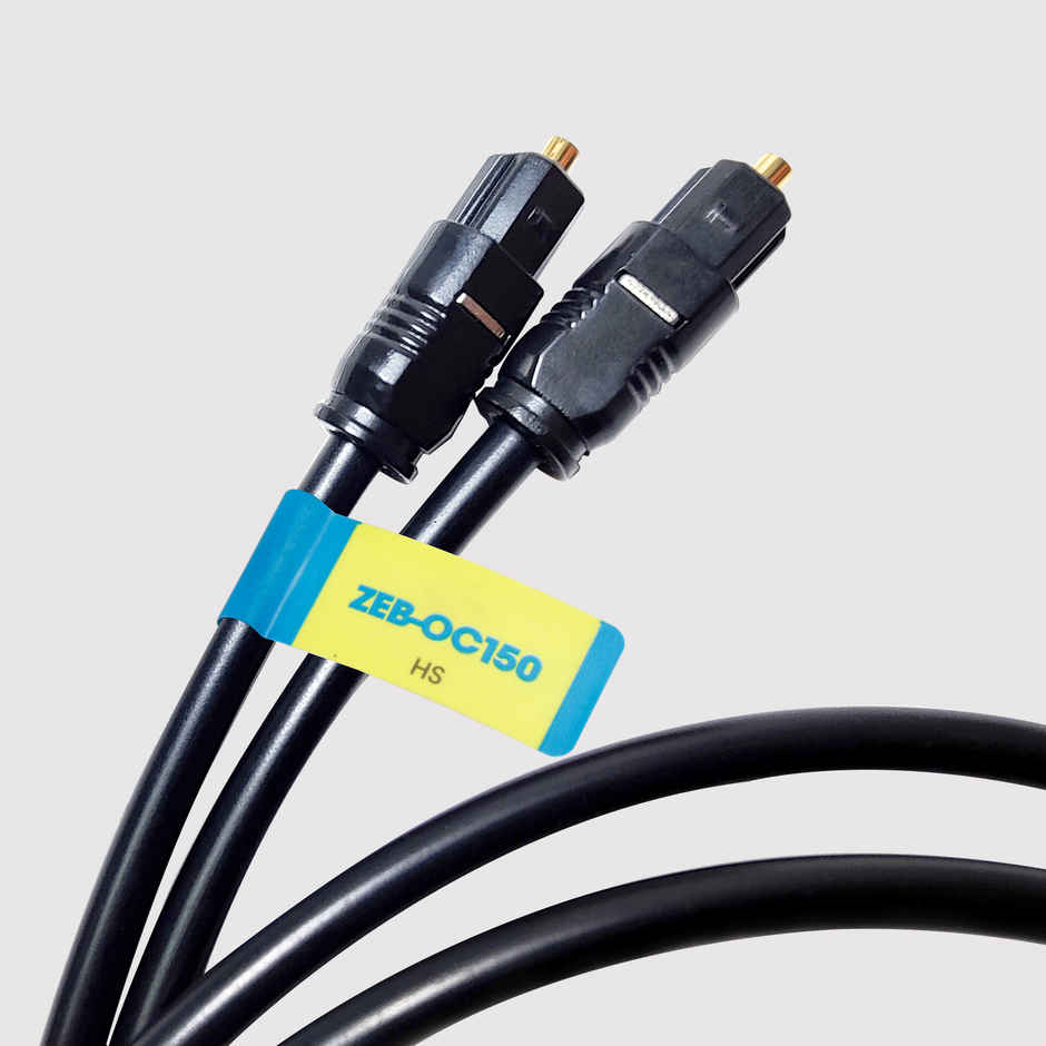Zeb Oc150 Optical Cable Dolby Digital Plus Support, 8Channel Audio Support 1.5M, Smart Tv, Soundbar