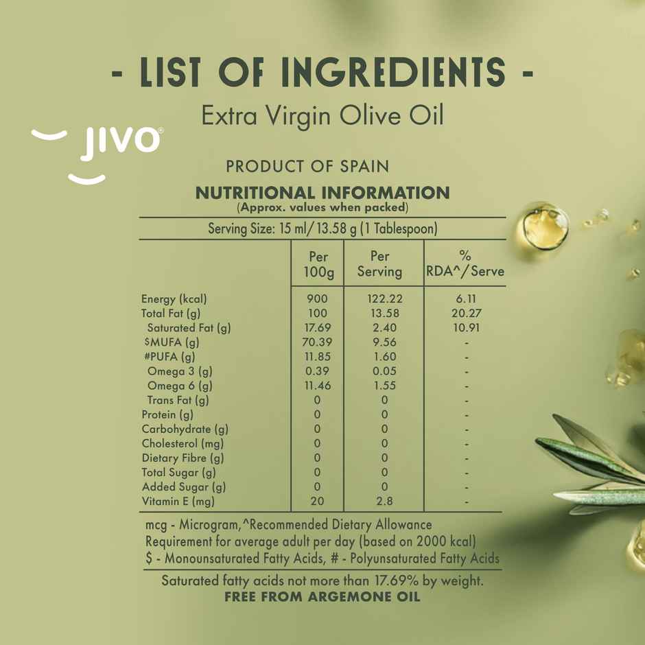 Jivo Extra Virgin Olive Oil | Bottle