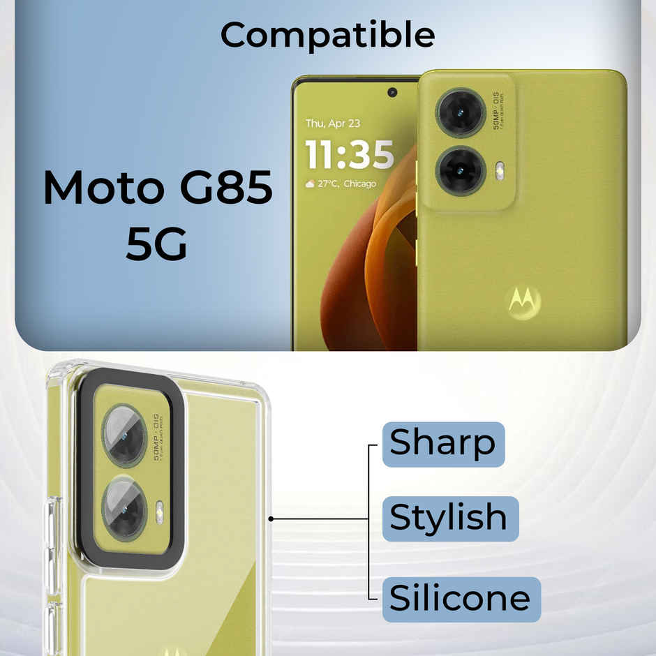 Artistque Case For Motorola Moto G85 5G Back Cover -Ultra Stylish Transparent TPU Cover