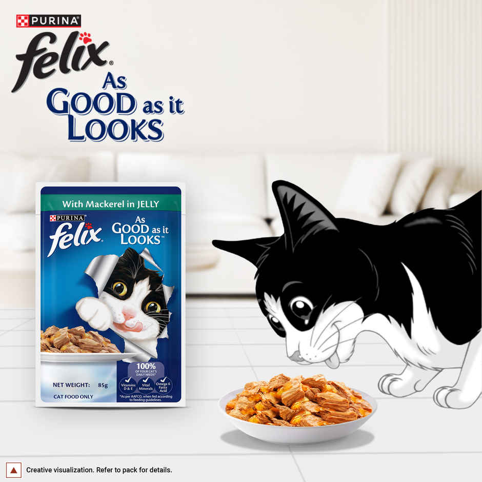 Felix Mackerel Jelly Wet Cat Food Adult | Complete & Balanced