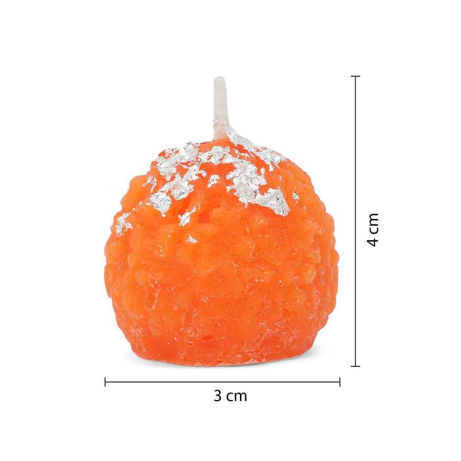 Ladoo Candle Set | Unscented | Pack of 4 | Home Decor | Auradecor