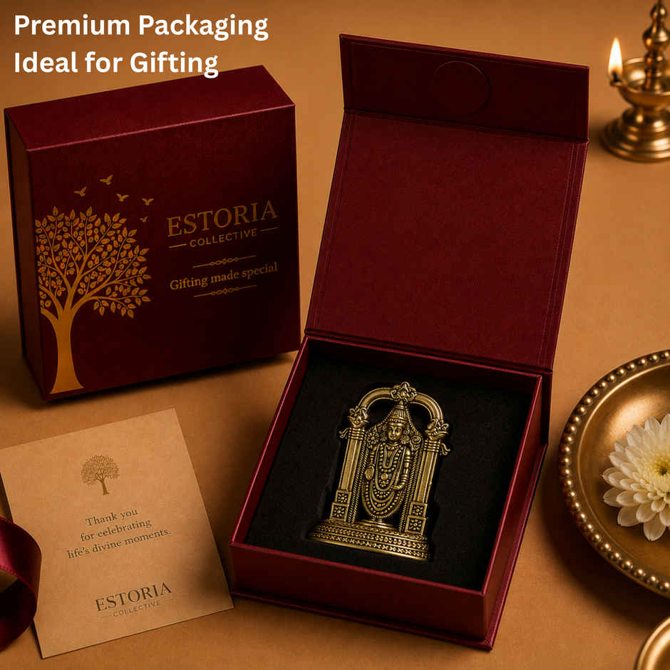 Pure Brass Tirupati Idol | Estoria Collective