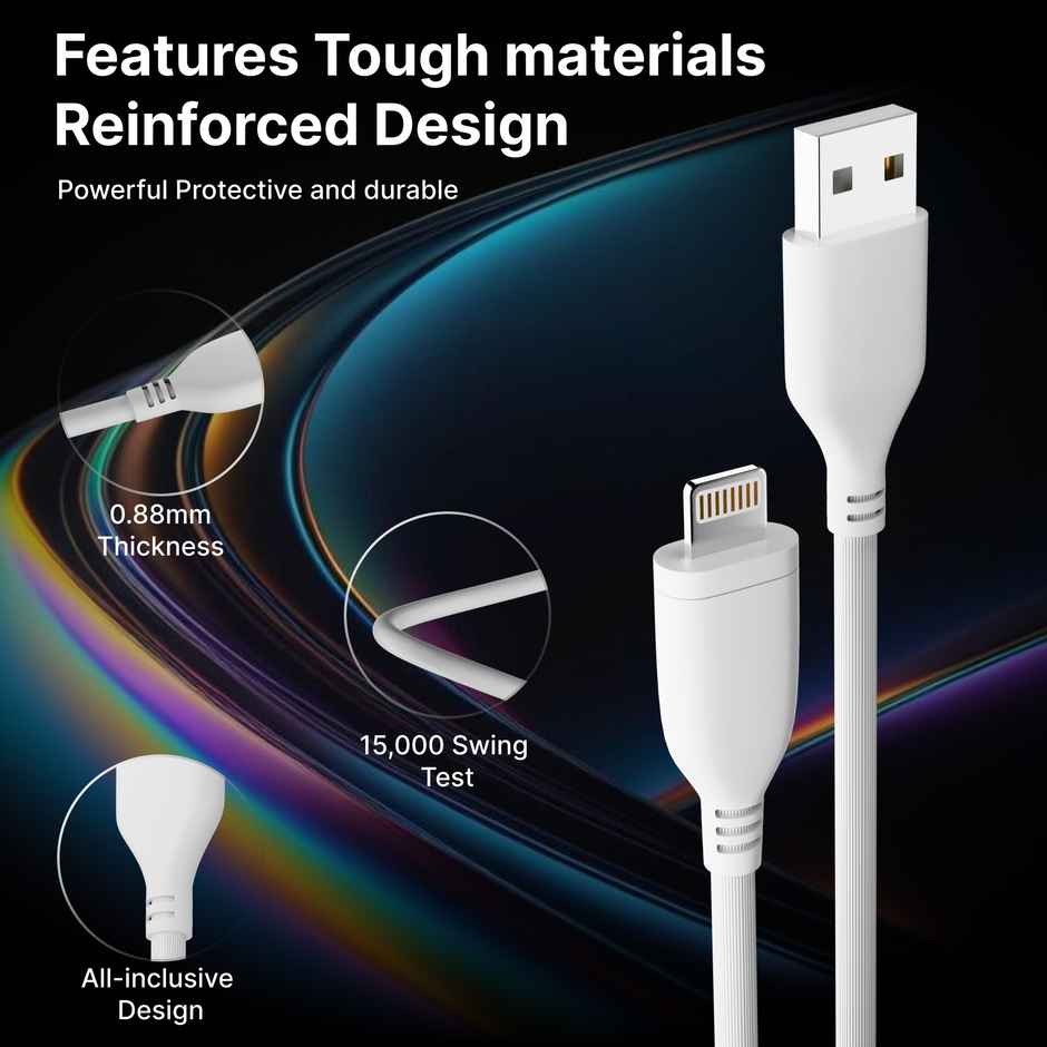 Ailkin USB to Lightning Cable 1M, iPhone Fast Charger Cable USB Power Delivery Charging Cord for iPhone 14/13/12/12 PRO Max/12 Mini/11/11PRO/XS/Max/XR/X/iPad - White