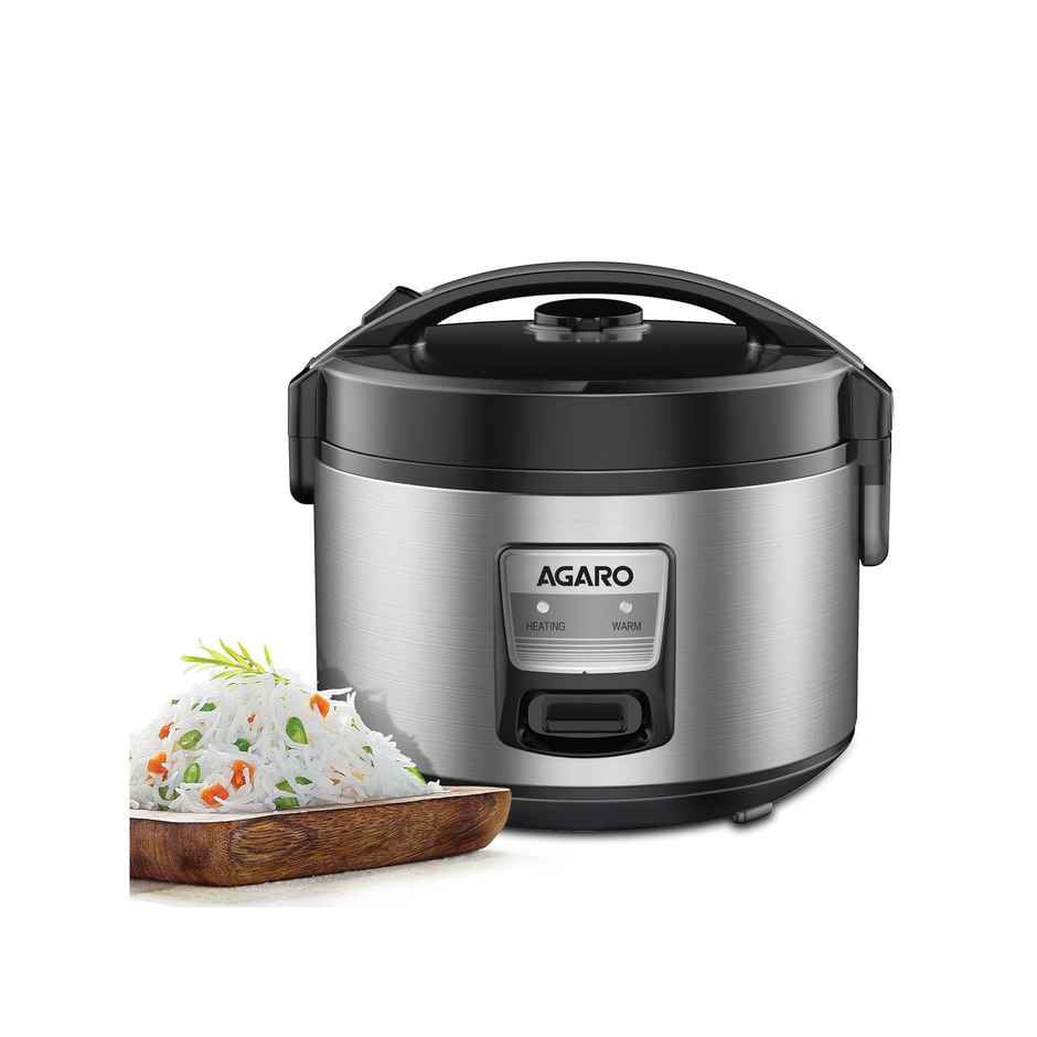 Agaro Regency Electric Rice Cooker, 5L Ceramic Coated Bowl, Automatic Cooking, Keep Warm Function