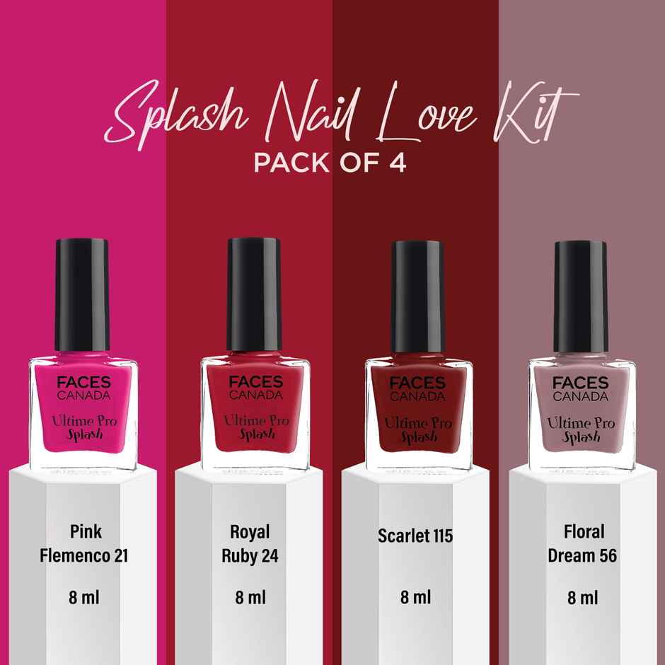 Faces Canada Splash Nail Love Kit Nail Polish Valentines Day Gift Set