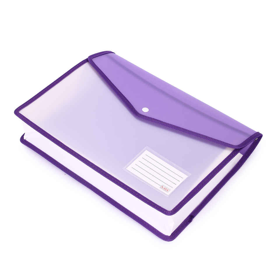 Saya Eco Flexi Document Bag - Transparent FS-Size Organizer | Assorted