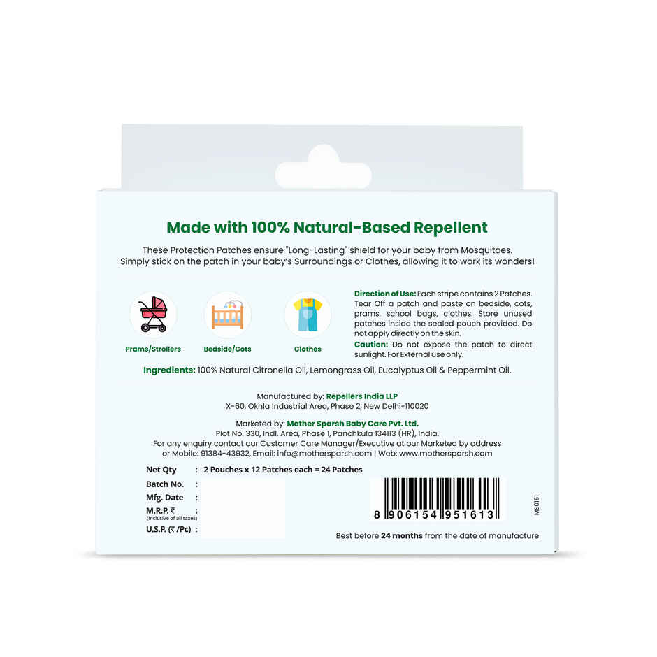 Mother Sparsh Natural Mosquito Repellant Patches