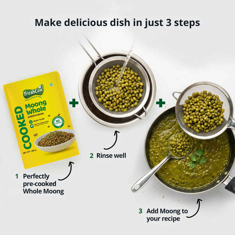 Freshcon Cooked Moong | Green Gram