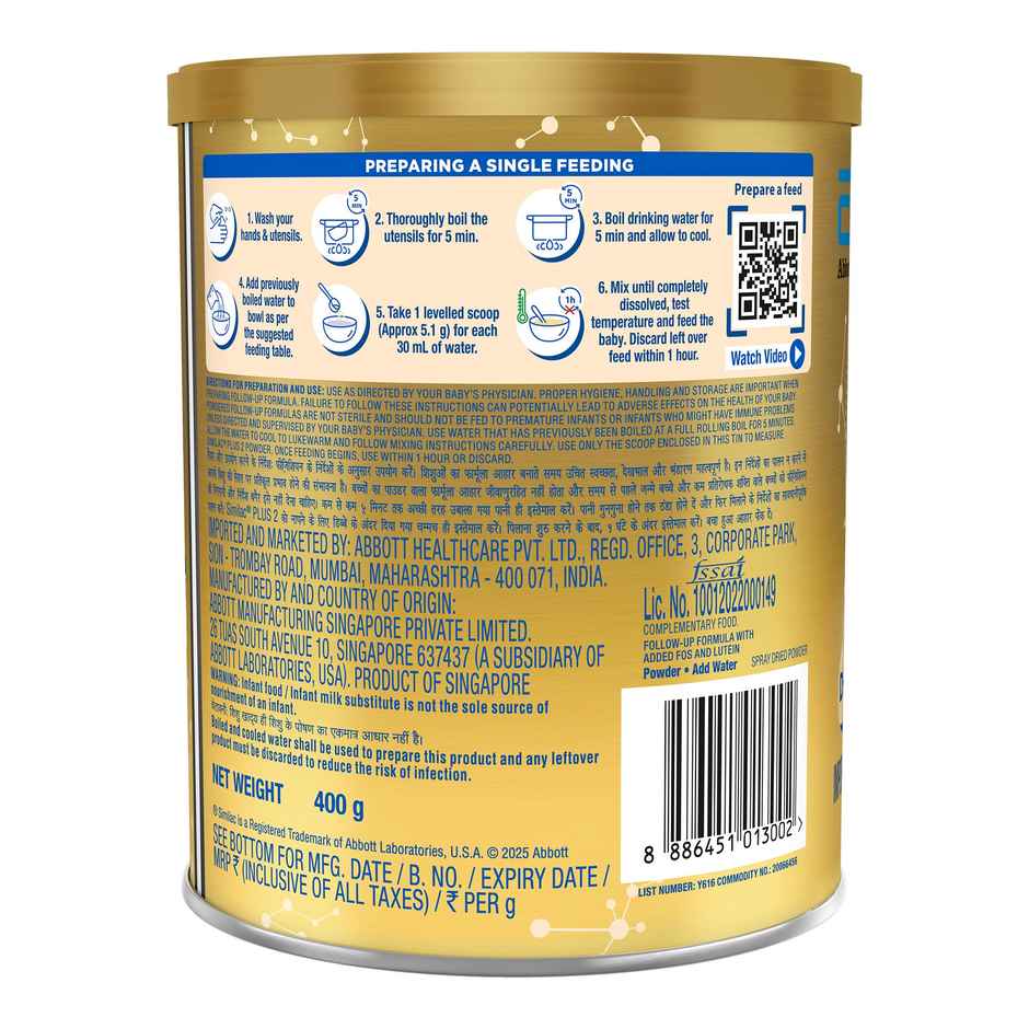 Similac Plus Stage 2 Follow Up Formula Tin