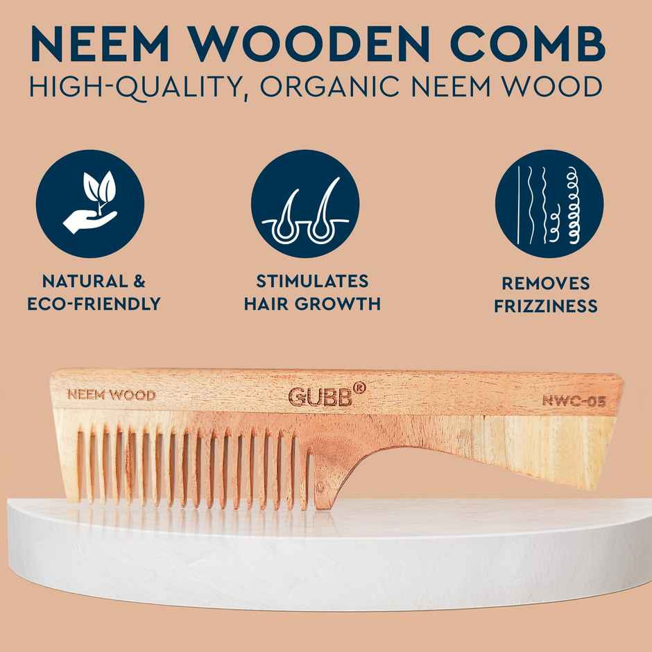 GUBB Detangling Neem Wood Comb
