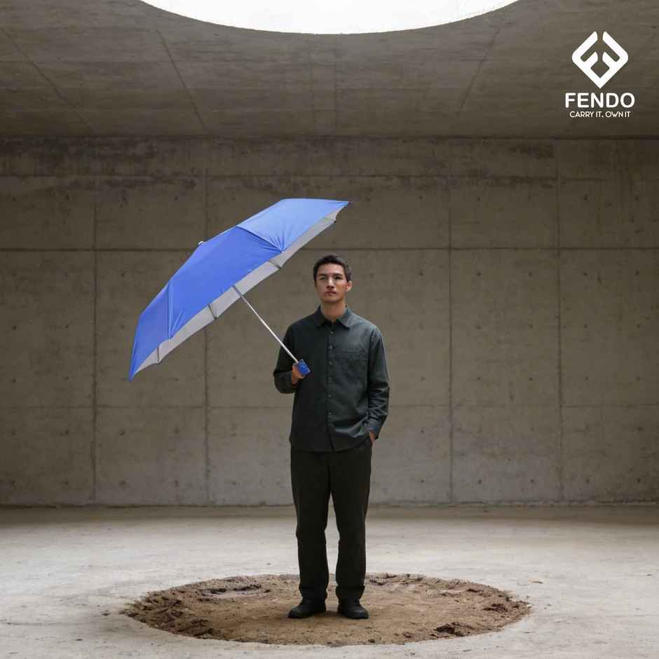 Fendo Royal Blue Umbrella Hand Open | 21.5 inch | 3 Fold