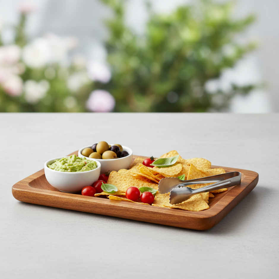 Estoria Collective Acacia Wooden Serving Platter 30x15cm