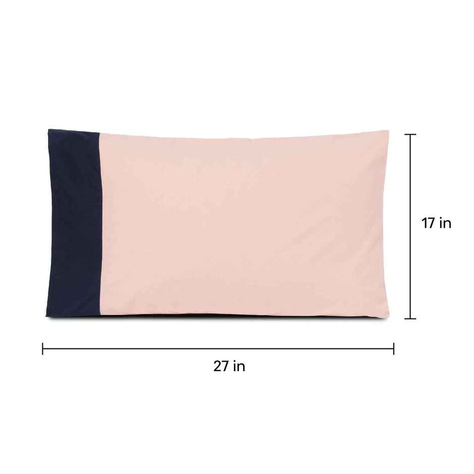 10club Highlight 100% Cotton Pillow Cover, Peach and Blue
