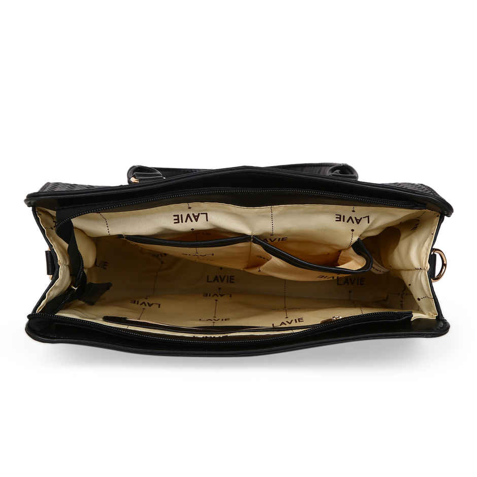 Lavie Women's 3 Compartment Hand Bag | Black