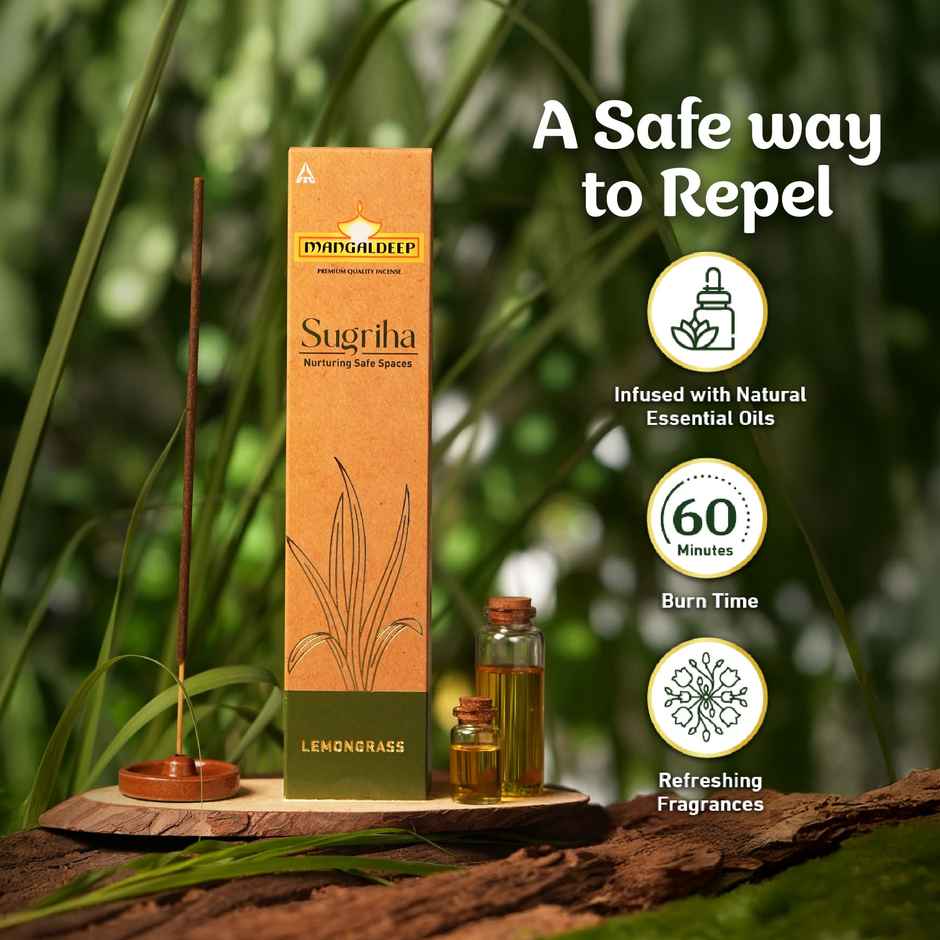 Mangaldeep Sugriha Mosquito Repellant Incense - Lemongrass