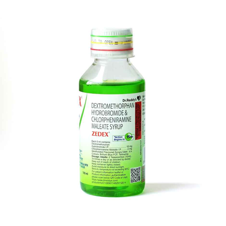 Zedex Mix Fruit Flavour Dry Cough Syrup