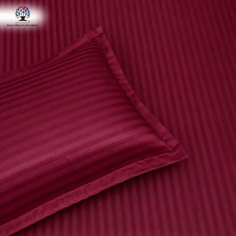 Dream Living Stripe King Bedsheet Set |275 x 275 cm| With 2 Pillow Covers