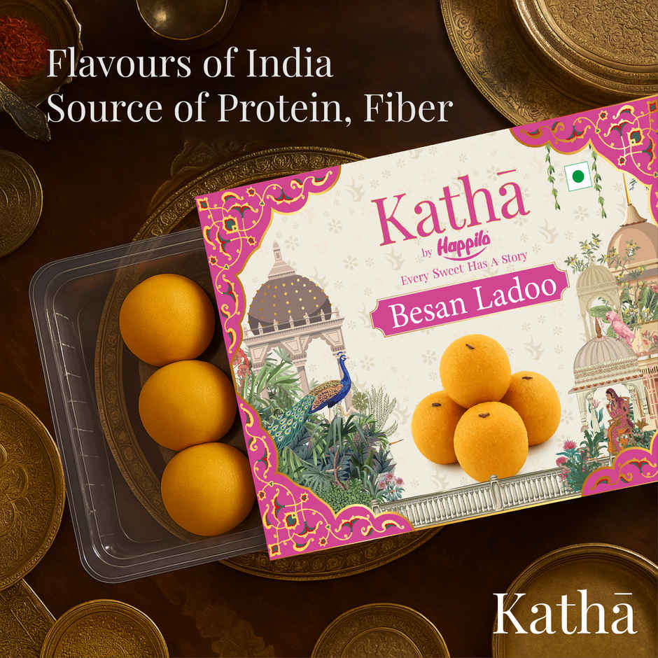Besan Laddu by Happilo - Katha | Zero Preservatives | No Added Colour