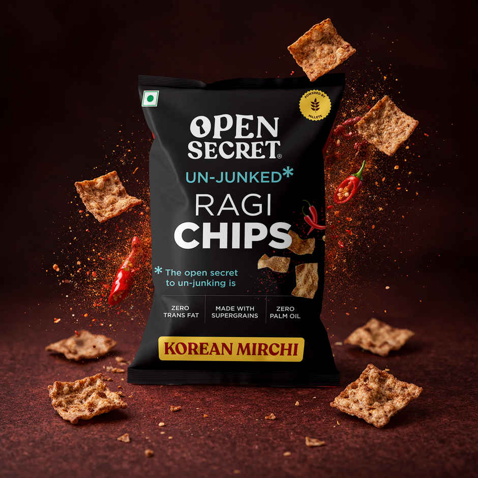 Open Secret Korean Mirchi Healthy Ragi Chips | Zero Palm Oil | Healthy Snacking