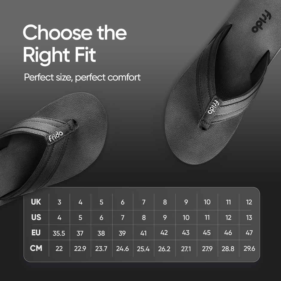 Frido Unisex Cloud Comfort Slippers with Anti-Skid Sole | Charcoal Black - UK 8