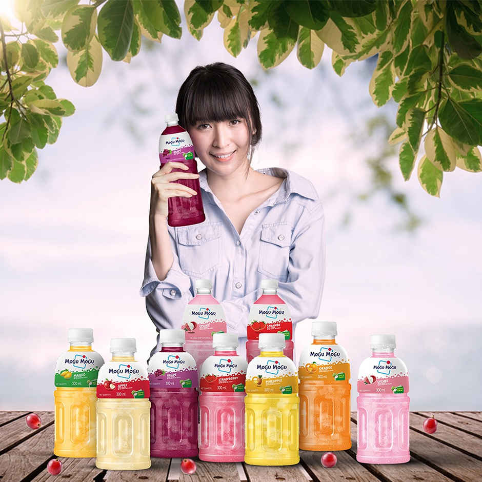 Mogu Mogu Grape Fruit Drink with Nata de Coco