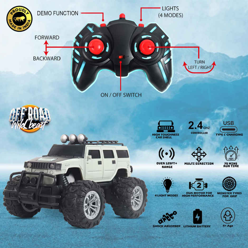 Frendo Off Roader Monster Rc Car - Humm Grey