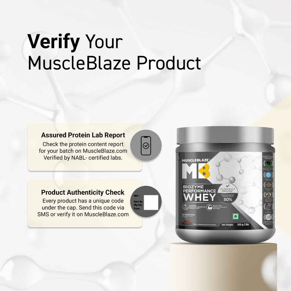 Muscleblaze Biozyme Performance Whey Protein Powder, (Rich Chocolate)