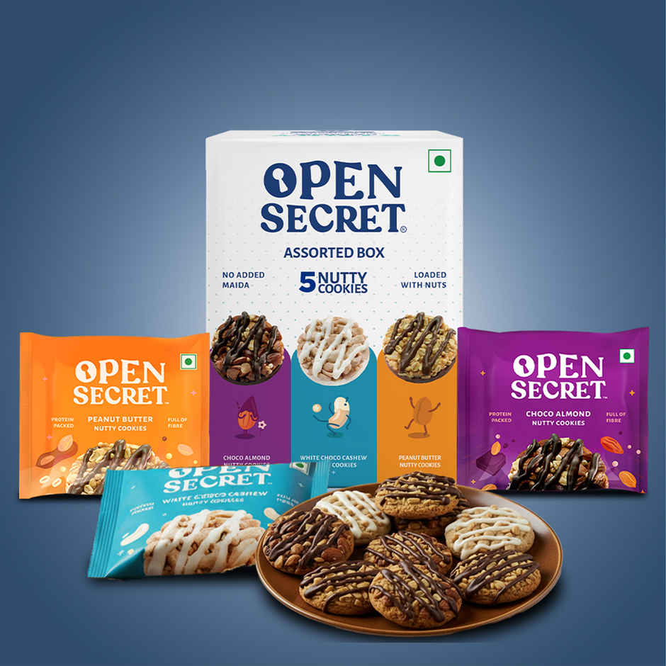 Open Secret Assorted Cookies Gift Pack | Zero Maida, High Protein, Healthy Snack