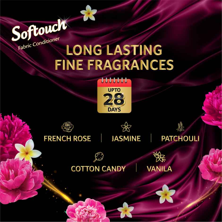Softouch Rose and Jasmine 2X French Perfume After Wash Fabric Conditioner