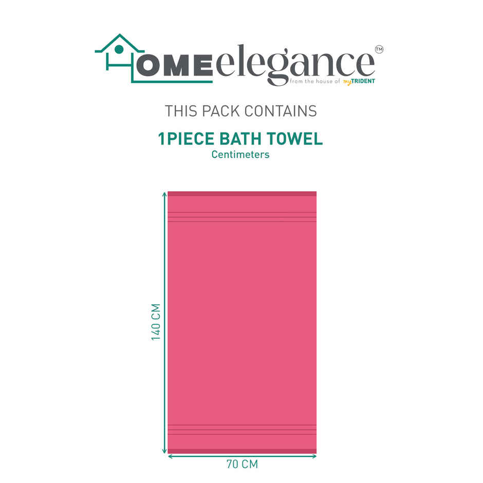 Mytrident Comfort Living Cotton Bath Towel | 28 in x 55 in | Candy Glow