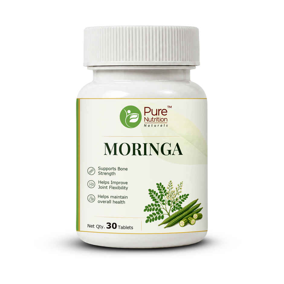 Pure Nutrition Moringa 1200mg | Supports Immunity, Energy & Digestion | Veg Tablets