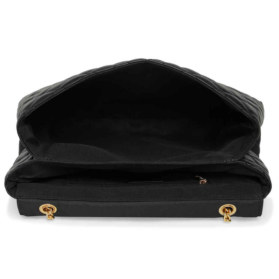 Lavie Women's Quilt Eden Flap Satchel Handbag | Ladies purse | Shoulder Bag | Black