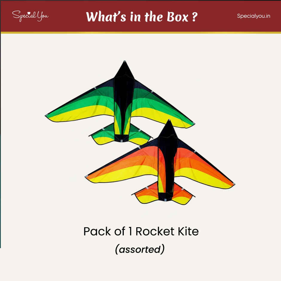 Premium Rocket Plastic Kite | Color and Design May Vary | Patang | Special You
