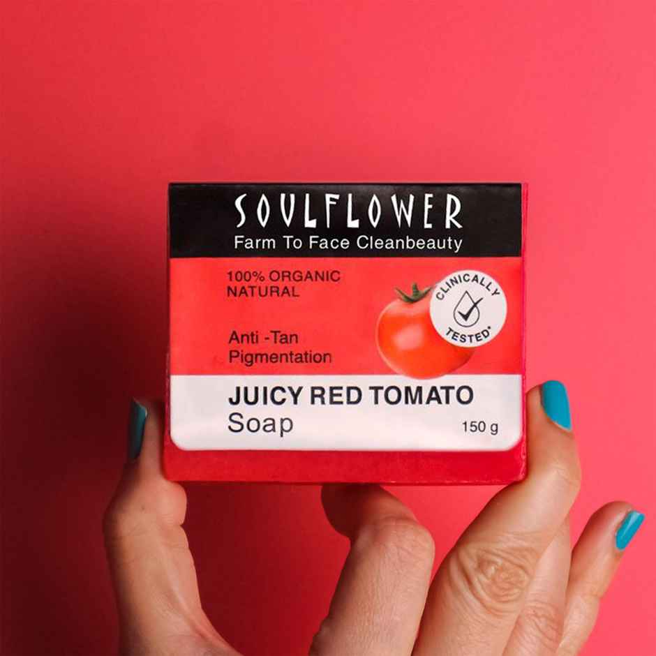 Soulflower Juciy Red Tomato Soap(150gms) & Soulflower Skin Lavender Soap(150gms) Combo