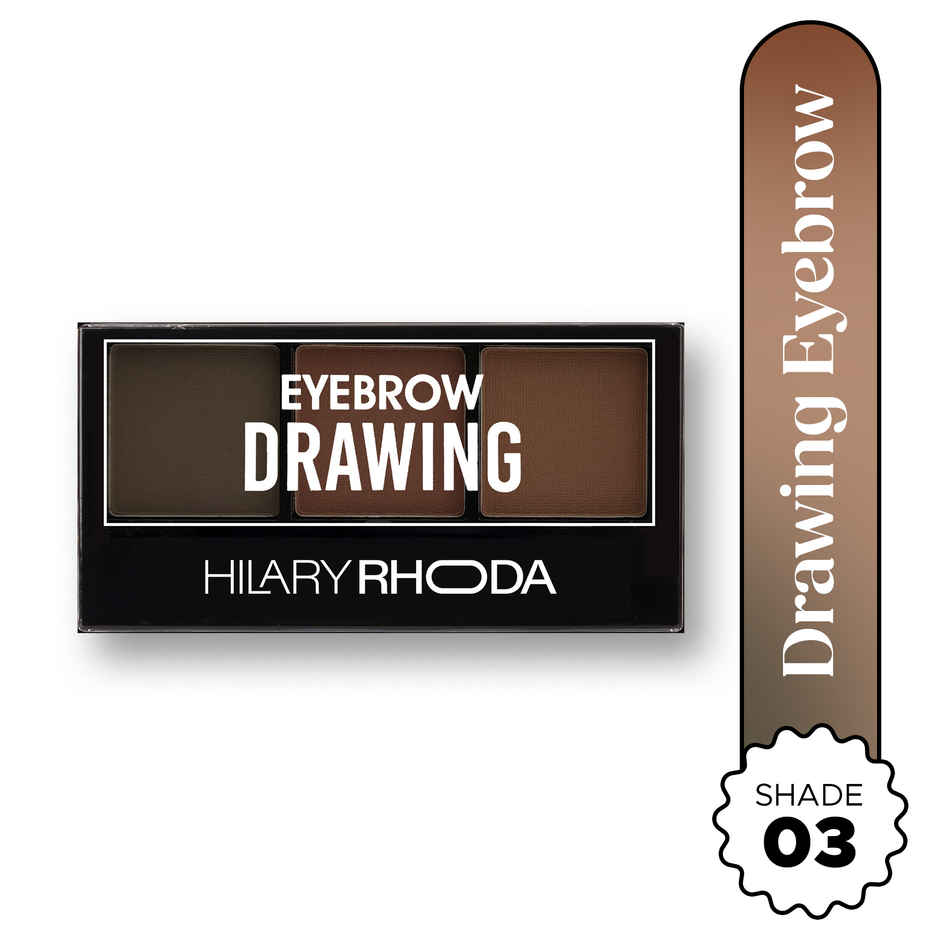 Hilary Rhoda Eyebrow Palette with Spooli | Waterproof Smudge Proof | Shade 03