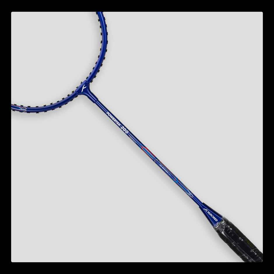 Hundred Powertek 200 Badminton Racket (2 Rackets, 1 Full Cover&3 pc Aura Nylon Shuttlecocks)
