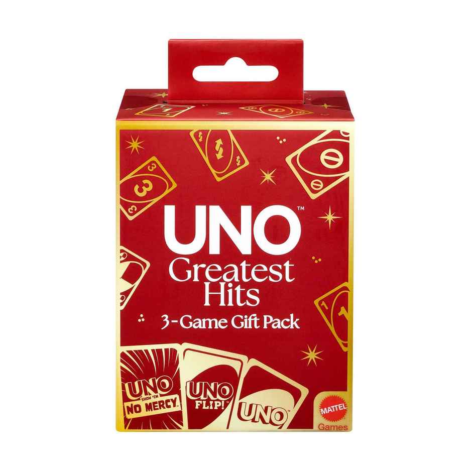 Mattel Games UNO Greatest Hits Gift Pack with 3 Card Games