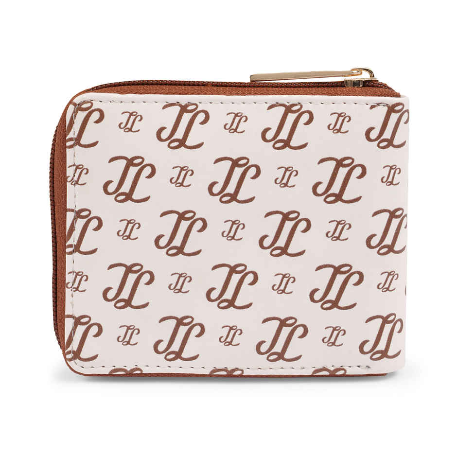 Lavie Women's Sacy Monogram LL Print Small Zip around Wallet | Off White