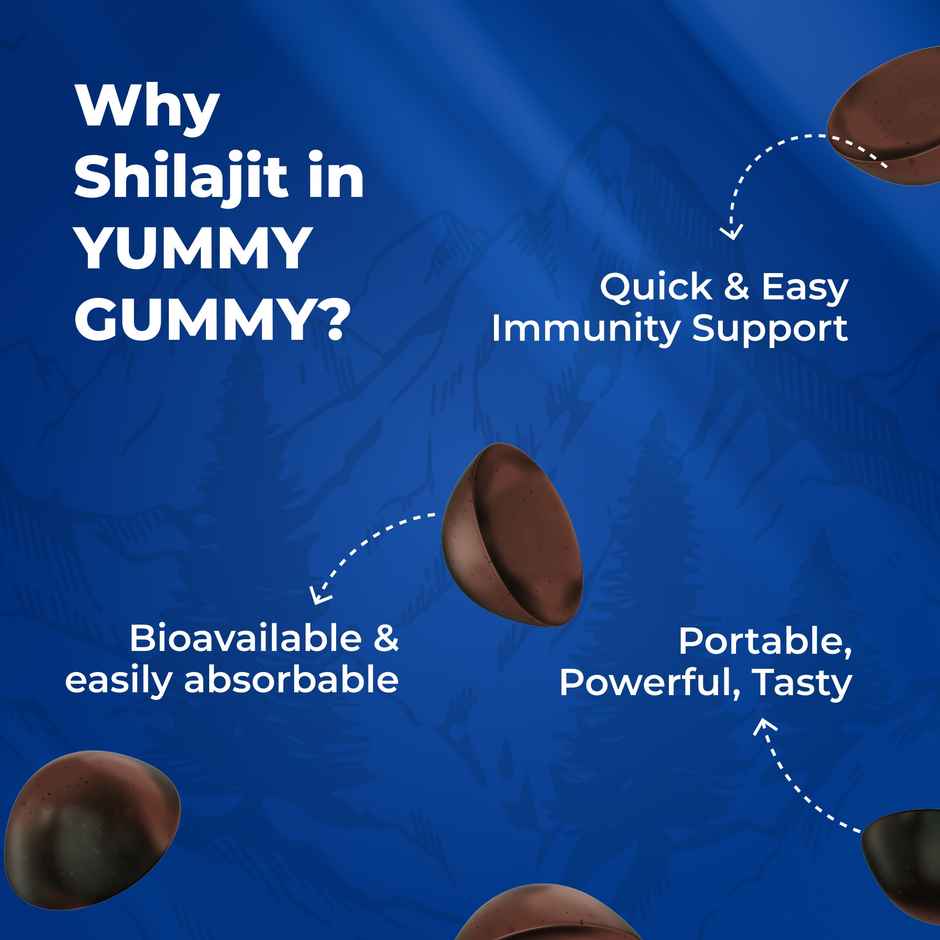 Nutriburst Shilajit Resin Gummies MixedBerry Flavor