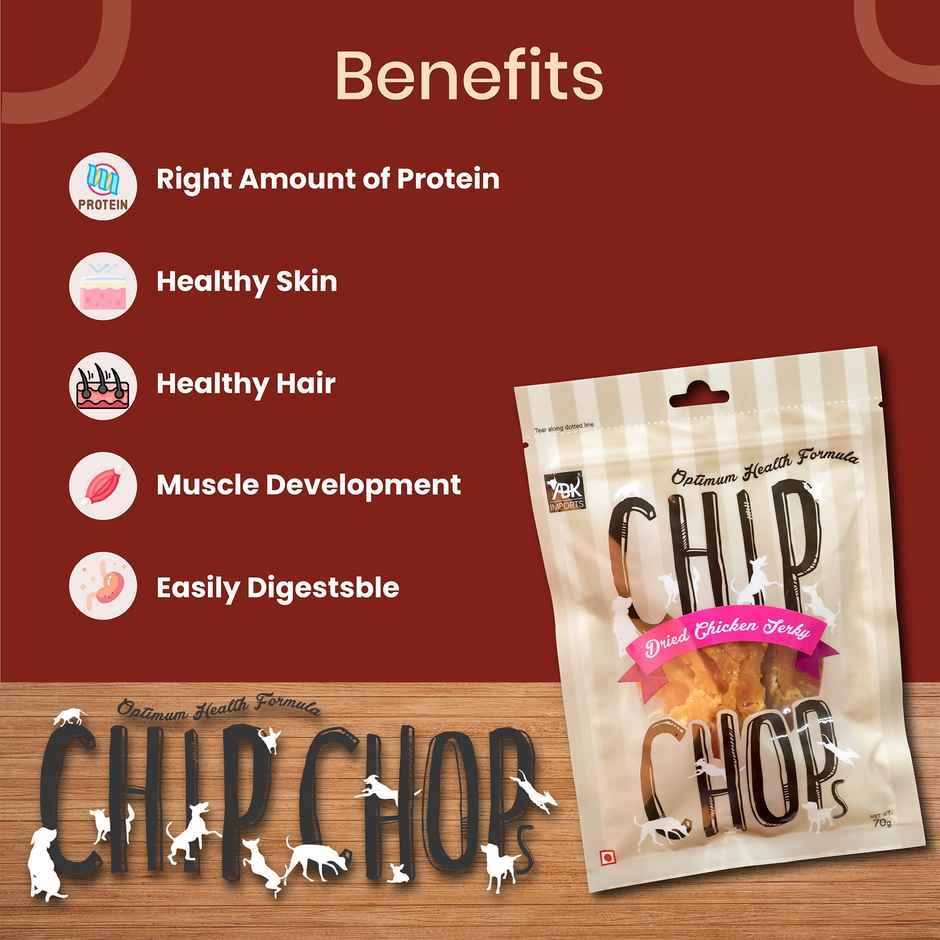 Chip Chops Sun Dried Chicken Jerky Dog Treat