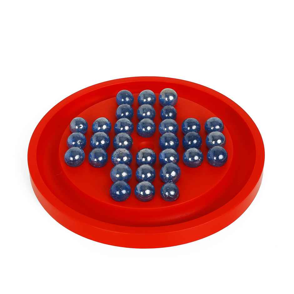 Toyden Brainvita Board Game With 32 Marbles, Marble Solitaire, Single Player Game, Ages 3 Years