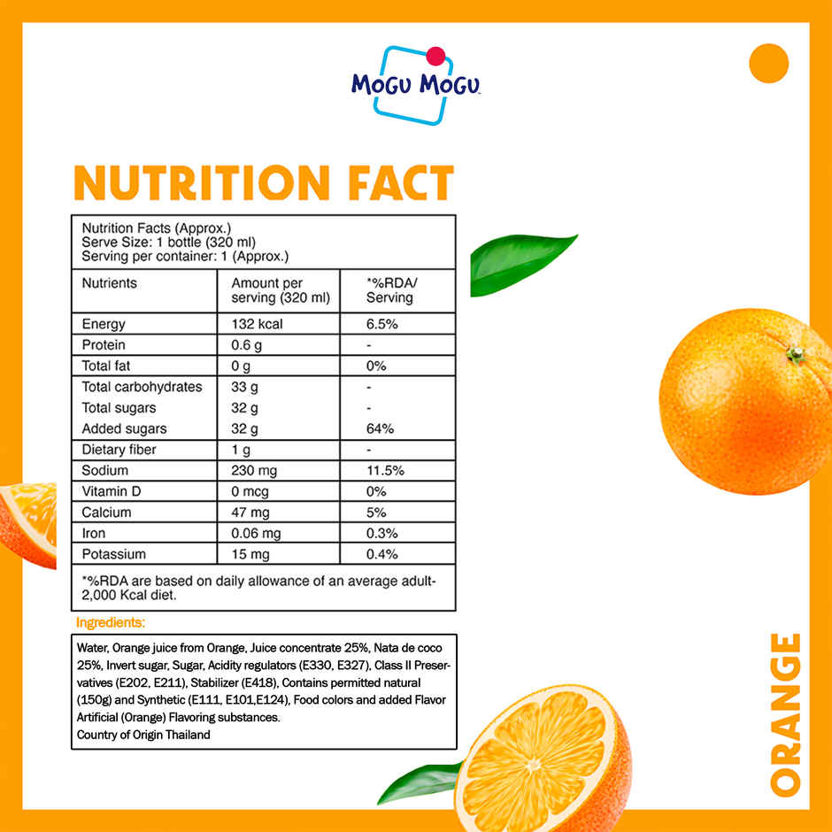 Mogu Mogu Imported Orange Fruit Juice Combo