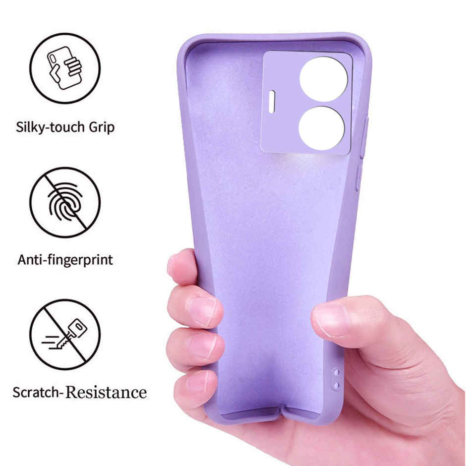 Artistque Case For Iqoo Z6 44W / Vivo T1 44W Back Cover - Plain Liquid Silicone Cover