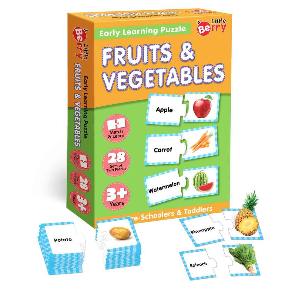 Little Berry Fruits & Vegetables Early Learning Puzzle Game For Kids 2+ Years - Learning Toy - Lb29